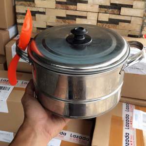 DANDANG / PANCI KUKUS MODEL KUPING 1kg 20cm TUTUP STAINLES FREE ENTONG NASI