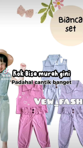VEW SETELAN ANAK BIANCA SET KERAH/ SETELAN ANAK PEREMPUAN