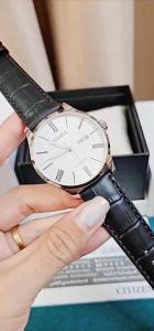 ĐỒNG HỒ NAM CHÍNH HÃNG Citizen NH8350-08A Automatic Dress Watch White Dial Black Leather For Men