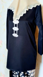 Black Hitam Mini Kurung Moden 2025