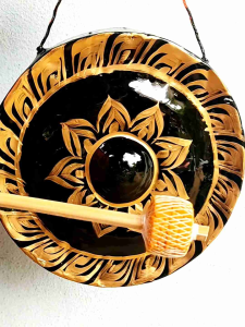 ฆ้องโหม่ง ฆ้องเหล็ก ขนาด 8 นิ้ว ตีเรียก เงิน ทอง โชคลาภ เเถมไม้ตี ฟรี