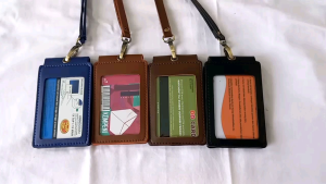 Id Card Holder Kulit Name Tag Double Magnet Model 1 Mika