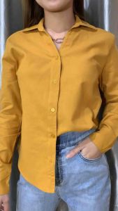 Kemeja Slim Polos / Kemeja Wanita Trend / Kemeja Katun Rami / Kemeja Rapih Trendy Polos Kekinian