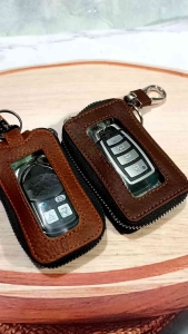 Dompet kunci remote keyless mobil premium kulit asli transparan dompet stnk