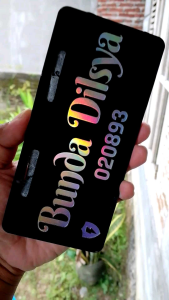 plat sepeda listrik hologram GRATIS perekat esktra