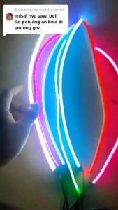 Lampu Alis Neon Flexible Mobil/Motor 12V | Led Selang Elastis 30cm/60cm/1Meter