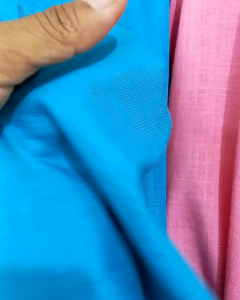 Bahan Kain Linen Slub Warna Biru Harga 05m