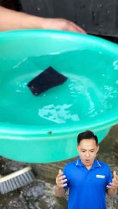 Nước ion đồng hữu cơ 1000ml tẩy sạch rong rêu gạch đá sàn nhà cặn canxi tặng 1 miếng cước tím và 1 miếng chà nhám