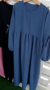 AM pakaian gamis anak perempuan tanggung 7 sampai 15 tahun model terbaru baju muslim kekinian bahan crinkle airflow premium ID 2024