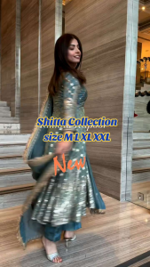 [PRE-ORDER] 2025 SEPT READYMADE SEA GREEN BOLLYWOOD ANARKALI DRESS WITH EMBROIDERY SEQUINS WORK SIZE M TO 2XL ( DELIVERY 10 WORKING DAYS) ETA: 2025-12-30 | BAJU BOLLYWOOD SEA GREEN