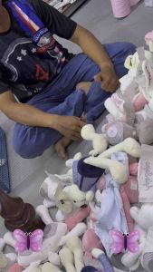 bunny toys rabbit sulam nama tempahan khas embroidery gift for baby
