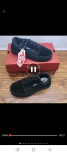 SEPATU ANAK SEKOLAH LAKI-LAKI & PEREMPUAN FULL BLACK SEPATU VANS SEKOLAH FULL BLACK