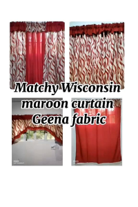 2 MAROON Wisconsin matchy curtain geena fabric msp single printed door curtain