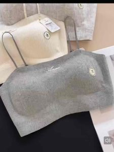 Hi.sweetie🎀[Ready Stock] 2 In One Inner Seamless Bra Semi Fixed Latex Massage Pad Bra Mini Straps Comfy Bra