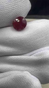 💎🔴 2.2ct 6.5x7.1mm oval  1 Beads Pomegranate New Burn Be Convex Bottom Heated Natural Ruby 100% Natural