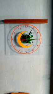 jam dinding akrilik led kaligrafi Muhammad + gratis batere AA