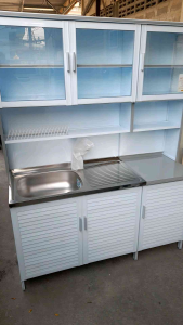 ตู้ครัวอลูมิเนียมแท้ 100% /  SIZE 100  150 CM / ทรงสูง