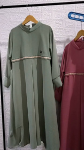 Gamis Anak Perempuan Usia 2 Sampai 6 Tahun Bahan Cringkle Airflow Warna Coklat Susu