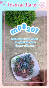 MP82 Mote Kelopak Dove Manik / Matt / Mate 1.8cm (1 Bks 10 gram)