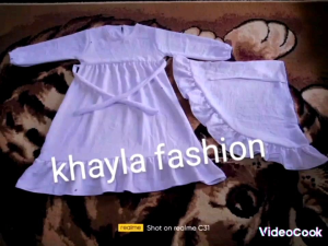 Gamis Anak Cringkle Airplow Putih & Baju Muslim Anak Perempuan
