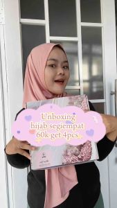 HIJAB SEGIEMPAT DEWASA POLOS / BELLASQUARE