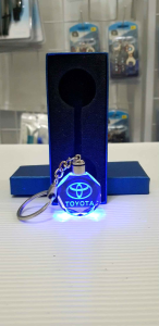 3D Car Logo LED CRYSTAL Keychain PROTON PERODUA HONDA TOYOTA NISSAN