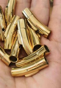 Khoá bấm inox 5li màu vàng bền đẹp làm vòng tay vòng cổ