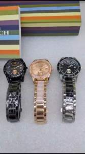 Free FullSet !!! Jam Tangan Wanita Coach Detik Aktif Rantai Combi Mika