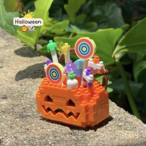 Đồ chơi lắp ráp mô hình khối xây dựng Halloween/Trick or Treat/Phù thuỷ/Chú hề/Ghost/Clown