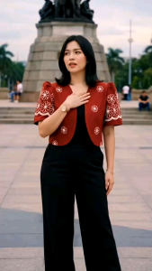 Embroid Bolero Casual Attire Office