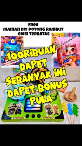 mainan masak masakan kompor tungku 3 LED cas KUROMI