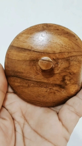 Tutup Gelas Kayu Jati Premium Diameter 8 cm