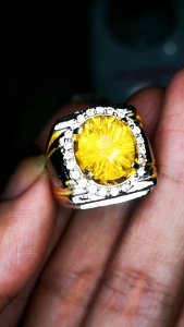 CINCIN BATU PERMATA NATURAL YELLOW CITRINE MEMO MGL
