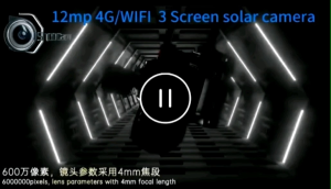 T49H 4G Lens 3 Screen 12MP 6k Outdoor Security Network Camera 360 PTZ IP CCTV Wireless Solar 4G Sim Card Camera Surveillance V380