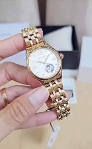ĐỒNG HỒ NỮ CHÍNH HÃNG Citizen PR1043-80P Automatic White Dial Open Heart Sapphire Rose Gold Case & Stainless Steel Lady
