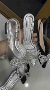 Giày sandan hở gót mũi nhọn GB65 nơ đá mẫu mới