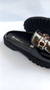 Sepatu Bapau Docmart Wanita Terbaru Hitam Glossy