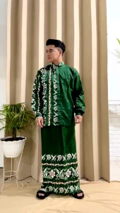 SETELAN SARUNG CELANA BATIK / SET KOKO / BAJU KOKO KEMEJA BATIK LENGAN PANJANG TERBARU 2023