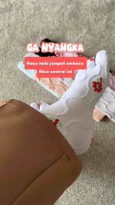 Ihana (Lusinan) kaos kaki jempol emboss Jameela S matakaki /Kaoskaki wanita dewasa Muslimah nilon spandek tebal premium