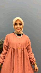 Zahra Dress - Fashion Muslim Midi Dress - Dress Polo Linen - COD