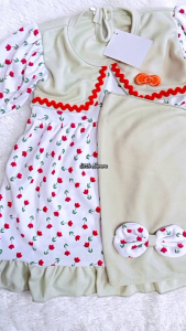 Gamis Bayi Gamis Lebaran Bayi Ukuran Allsize 0-12 Bulan GAMIS MOTIF TULIP