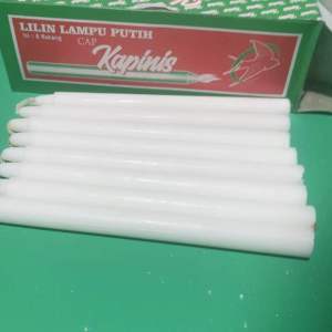 Paket 10 Pack Lilin Putih Cap Kapinis Tipe KH Isi 8 Batang Lilin Murah-Candle-Awet-Lampu-Grosir (KH-10 Pak)