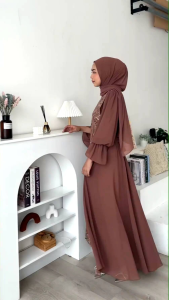 Medina Dress Ceruty Brukat Premium | Ootd Kondangan Seragam Bridesmaid