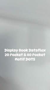 Dataflex Display Book Folio / Document Keeper / Clear Holder Folio 20 Pockets Motif Dots Pastel