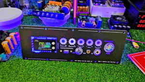 ชุดแผ่นเพลท ลำโพงบลูทูธ Diy เช็คแบตดิจิตอล แผ่นดำด้าน เลือกได้ทุกรุ่น ขนาดช่อง 23cm x 5.5cm