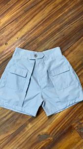 Quần Short Kaki Bé Trai Bé Gái 16-28kg Quần Short Túi Hộp Màu Xanh Nhạt Dáng Thời Trang