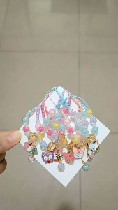 Set 2 Vòng Tay Đôi Tình Bạn Đính Hạt  Charm Hoạt Hình Hottrend 2023 Xinh Xắn Dễ Thương