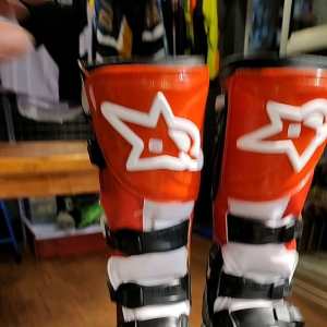 Sepatu RNL Red Whith Spatu Boot Trail Enduro Adventur Trabas Gtx Shoes Cross Universal