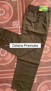 Celana Panjang Sekolah Anak SD MI Seragam Laki laki Pinggang Karet