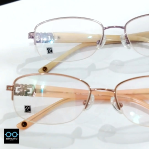 Stylish Crystal Estee Half-Rim Eyeglasses for Women
